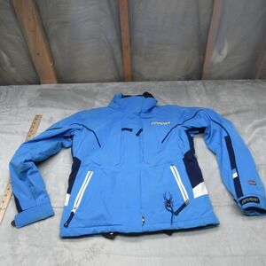 Spyder Jacket Womens 4 Blue Insulated Waterproof Winter Rain Wind Snow Skiing